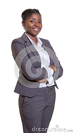 Attractive business woman from Africa with crossed arms Stock Photo