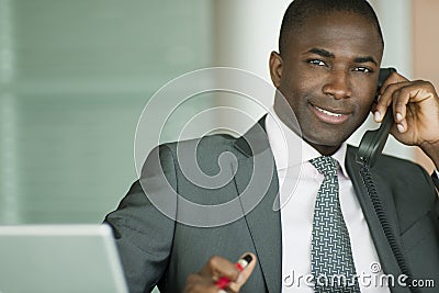 Attractive businessman on the phone Stock Photo