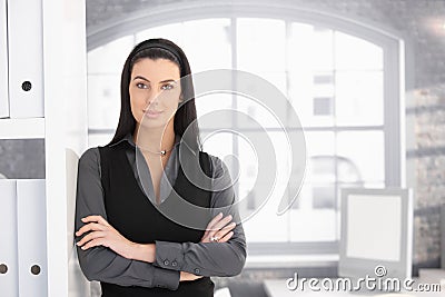 Attractive businesswoman in office Stock Photo