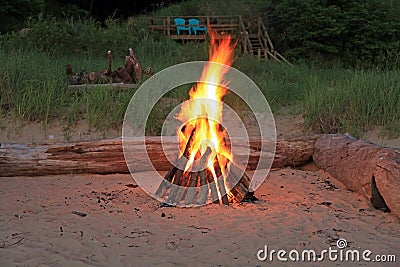 Attractive campfire Stock Photo