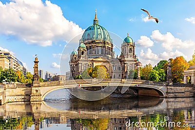 Attractive cathedral or Berliner Dom on Museum Island beautiful summer view, Berlin, Germany Stock Photo