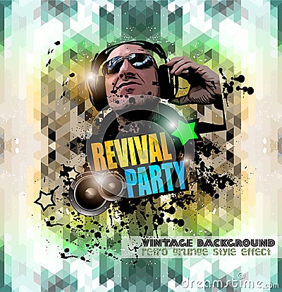 Attractive Club Disco Flyer background for exclusive events Vector Illustration