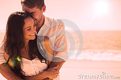 Attractive couple cuddling Stock Photo