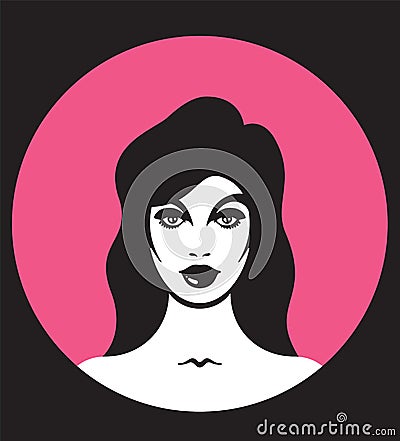 Pretty woman illustration Vector Illustration