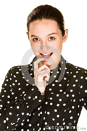 Attractive Flirty Girl Stock Photo