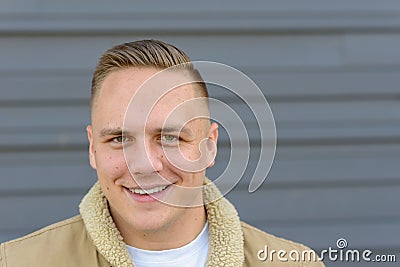 Attractive friendly young man in his twenties Stock Photo