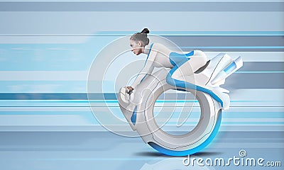 Attractive future bike rider Stock Photo