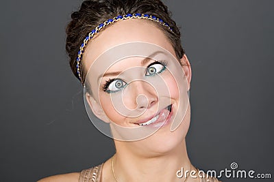 Attractive Girl Pulling a Silly Face Stock Photo