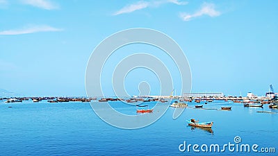 An attractive little fishing port Stock Photo