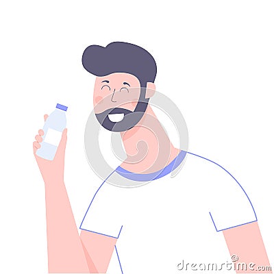 An attractive male character Vector Illustration