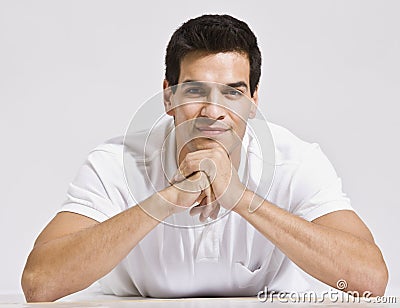 Attractive male headshot Stock Photo