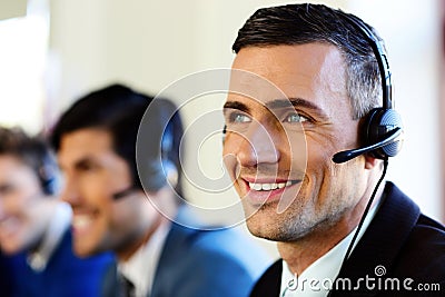 Attractive positive young businesspeopl Stock Photo