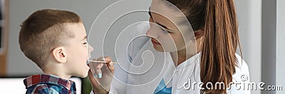 Attractive qualified nurse in office Stock Photo