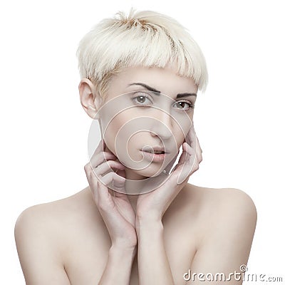 Attractive sensual blond woman Stock Photo