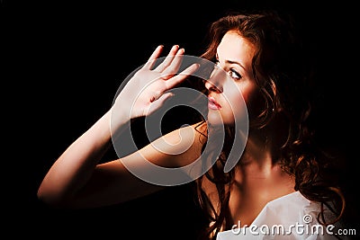 Attractive sensuality young girl Stock Photo