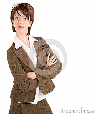 Attractive Serious Businesswoman Stock Photo