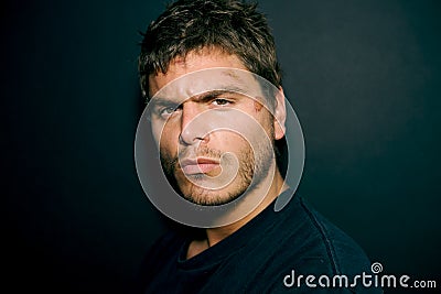 Attractive Serious Young Man Stock Photo