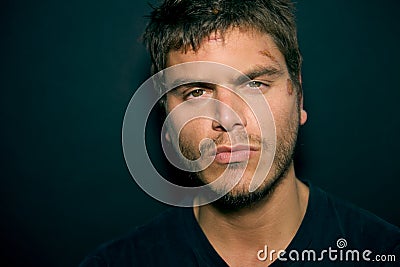 Attractive Serious Young Man Stock Photo