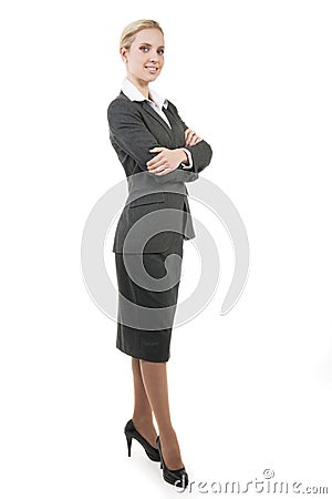 Attractive smiling business woman Stock Photo