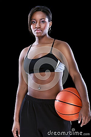 Attractive sporty afro woman Stock Photo