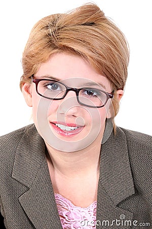 Attractive Teen Girl In Eyeglasses Stock Photo