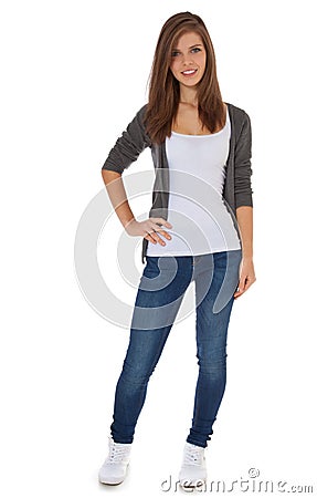 Attractive teenage girl Stock Photo