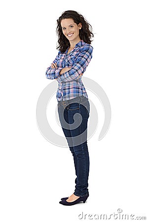 Attractive trendy young woman Stock Photo