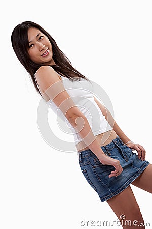 Attractive twenties asian fashionable woman Stock Photo