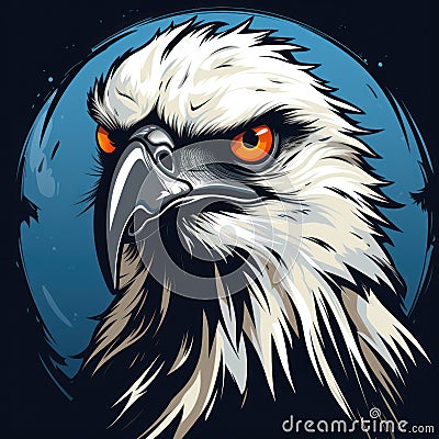 Attractive Vulture Logo Design AI Generated Cartoon Illustration