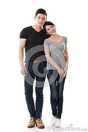 Attractive young Asian couple Stock Photo