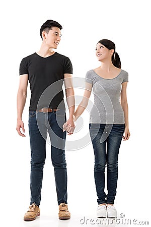 Attractive young Asian couple Stock Photo