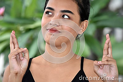 Fortunate Young Girl Youth Stock Photo