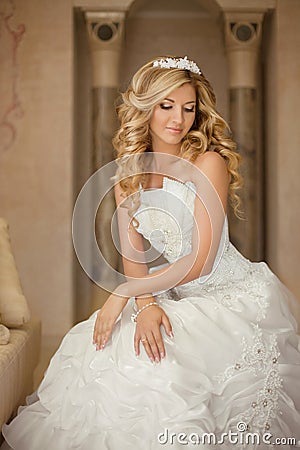 https://thumbs.dreamstime.com/x/attractive-young-bride-woman-wedding-dress-beautiful-girl-wi-curly-hair-style-professional-bridal-makeup-posing-58563228.jpg