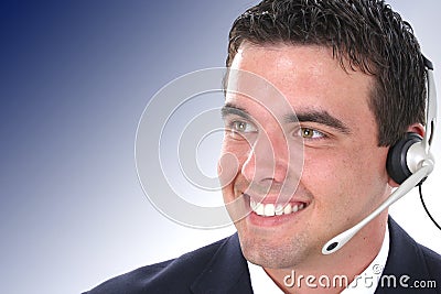 Attractive Young Customer Service Representative Stock Photo