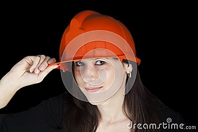 Attractive young engineer / inspector Stock Photo