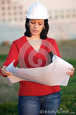 Attractive young person engineer Stock Photo