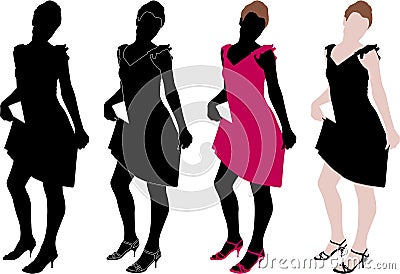 Attractive young woman Vector Illustration