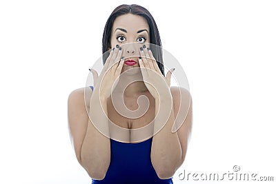 Attractive Young Woman Pulling Silly Faces Stock Photo