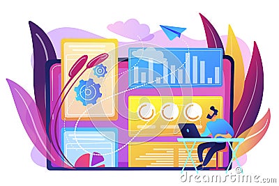 Attribution modeling concept vector illustration Vector Illustration