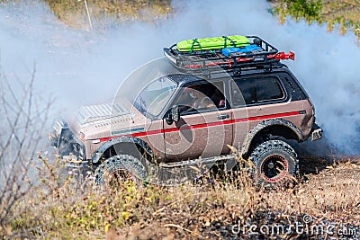 ATV adventure. Buggy extreme ride. Ukraine, UTV, ATV Editorial Stock Photo