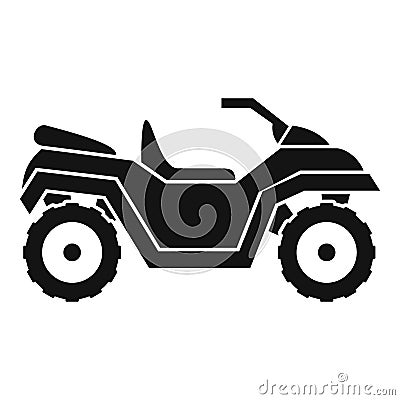 Atv quad bike icon, simple style Vector Illustration