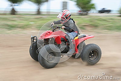 Atv or quad bike racing Stock Photo