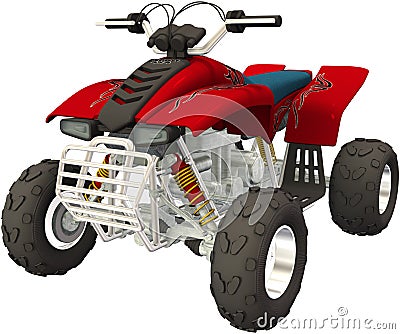 ATV Recreational Vehicle Illustration Isolated Cartoon Illustration