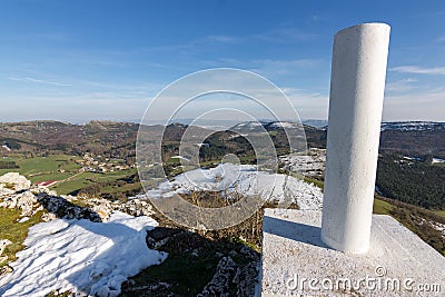 Atxabal mountaind and surrounding area near Murgia Basque country Stock Photo