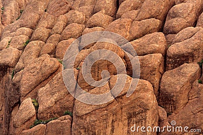 Atypical oval rock formations Stock Photo