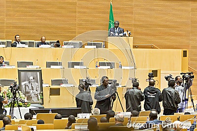 AU pays tribute to Ato Meles Zenawi Editorial Stock Photo