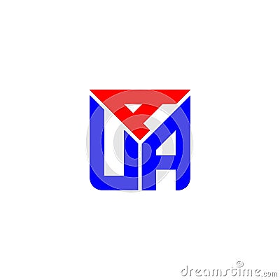 AUA letter logo creative design with vector graphic Vector Illustration