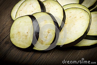 Aubergines eggplants Stock Photo