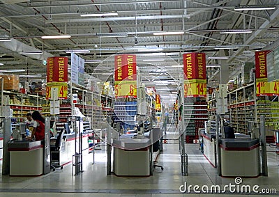 Auchan Hypermarket Editorial Stock Photo