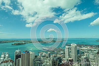 Auckland, New Zealand- December 12, 2013. Landscape view from Au Editorial Stock Photo